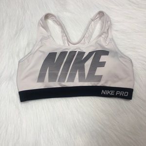 Nike Pro Dri-Fit Padded Sports Bra in White
